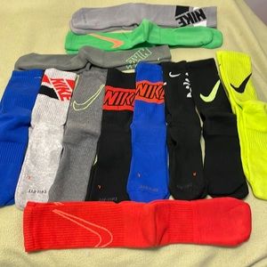 12 pairs mens nike crew socks dri fit large lot 2